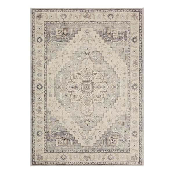 at home (D576) Honeybloom Grand Villa Taupe Medallion Area Rug 8x10