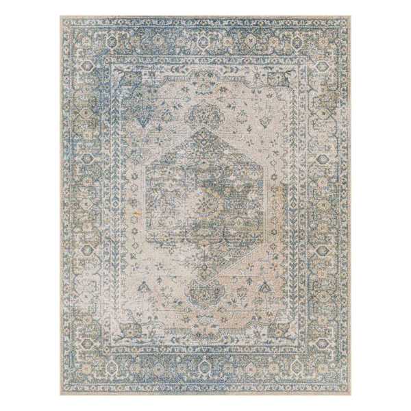 at home (D590) Lillian Blue Multi Medallion Washable Area Rug 8x10