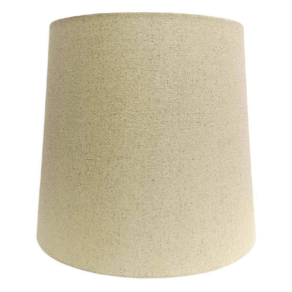 At Home Dark Tan Tapered Drum Large Table Lamp Shade 13x15x14