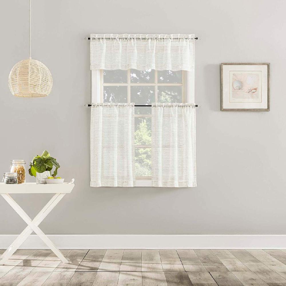 At Home Destin Linen Small Single Curtain Valance 54"