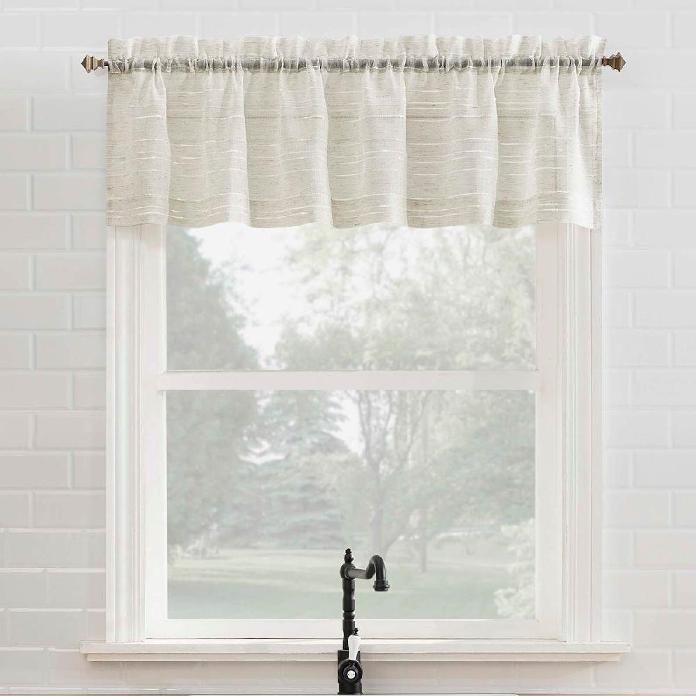 At Home Destin Linen Small Single Curtain Valance 54"