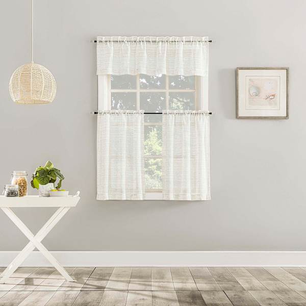 at home Destin Linen Small Single Curtain Valance 54"