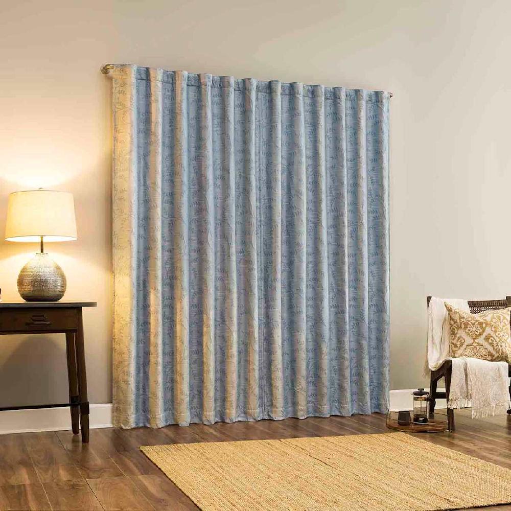 At Home Dublin Tranquil Blue Blackout Curtain Panel 84"
