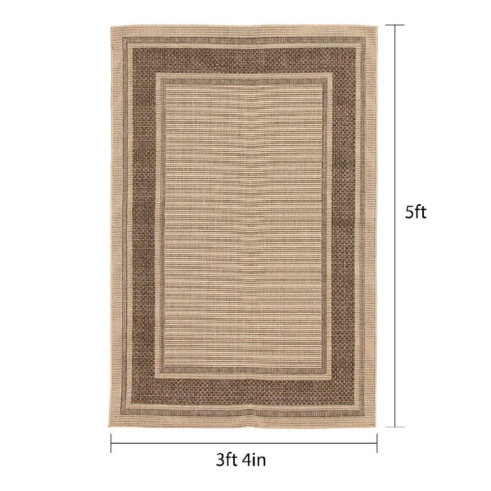 At Home (E212) Santorini Cayden Natural Woven Indoor & Outdoor Accent Rug 3x5