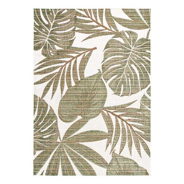 at home (E513) Found & Fable Santorini Cala Green Leaves Outdoor Area Rug 8x10