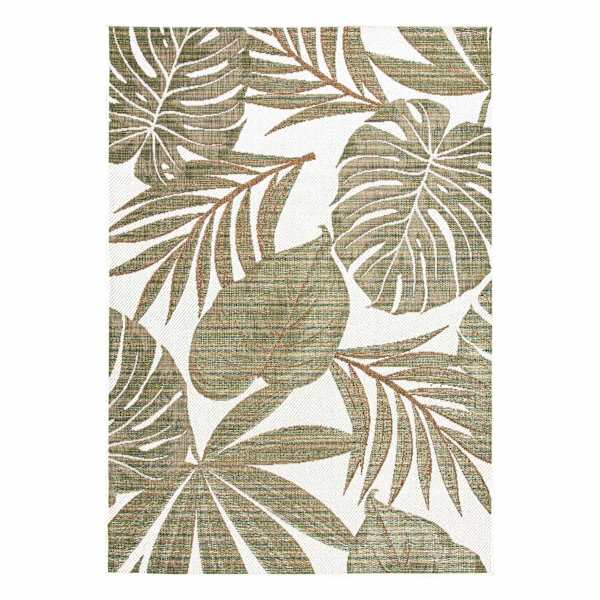 at home (E513) Found & Fable Santorini Cala Green Leaves Outdoor Area Rug 9x12