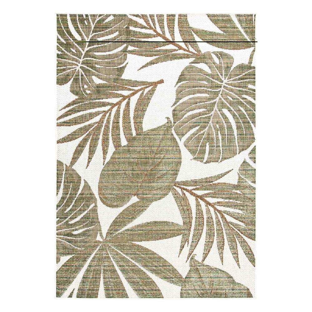 At Home (E513) Santorini Cala Green Leaves Outdoor Area Rug 5x7