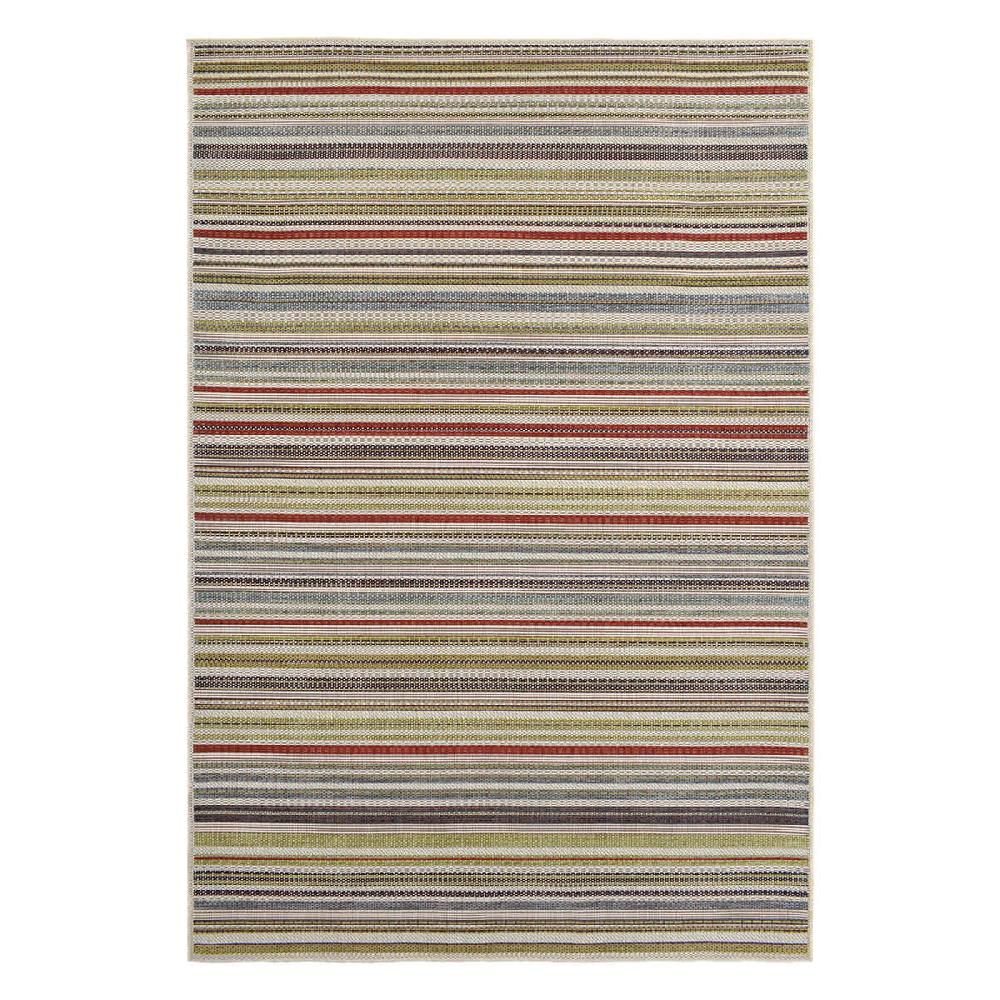 At Home (E531) Magic Multicolor Striped Outdoor Accent Rug 3x5