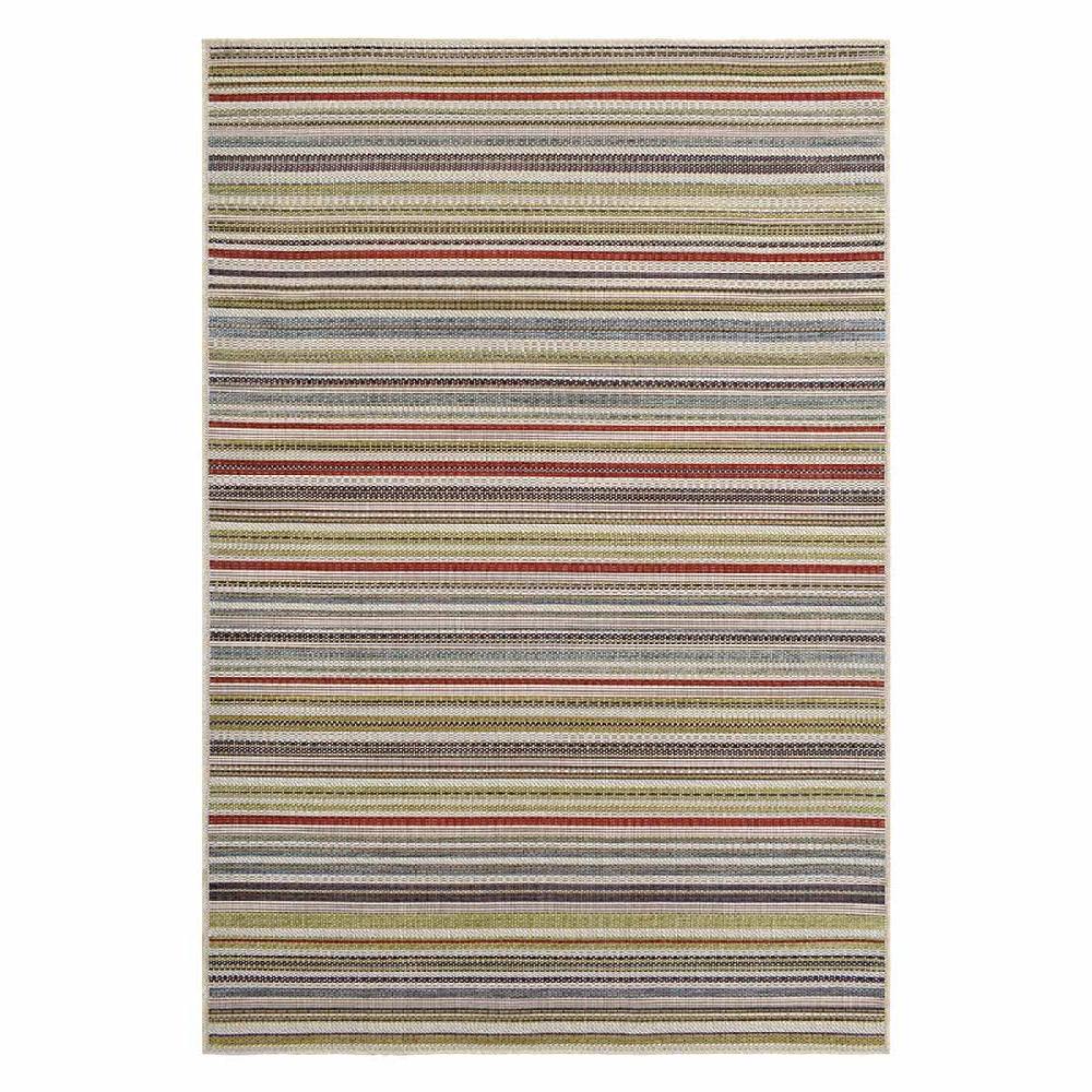 At Home (E531) Magic Multicolor Striped Outdoor Area Rug 8x10