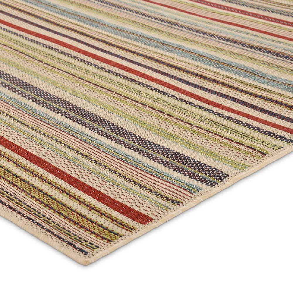 At Home (E531) Magic Multicolor Striped Outdoor Area Rug 8x10