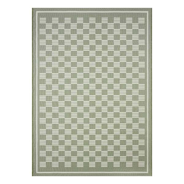 at home (E536) Honeybloom Green Checkerboard Area Rug 5x7