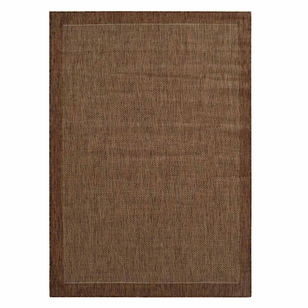 At Home (E54) Light Brown Border Sisal Indoor & Outdoor Area Rug 5x7