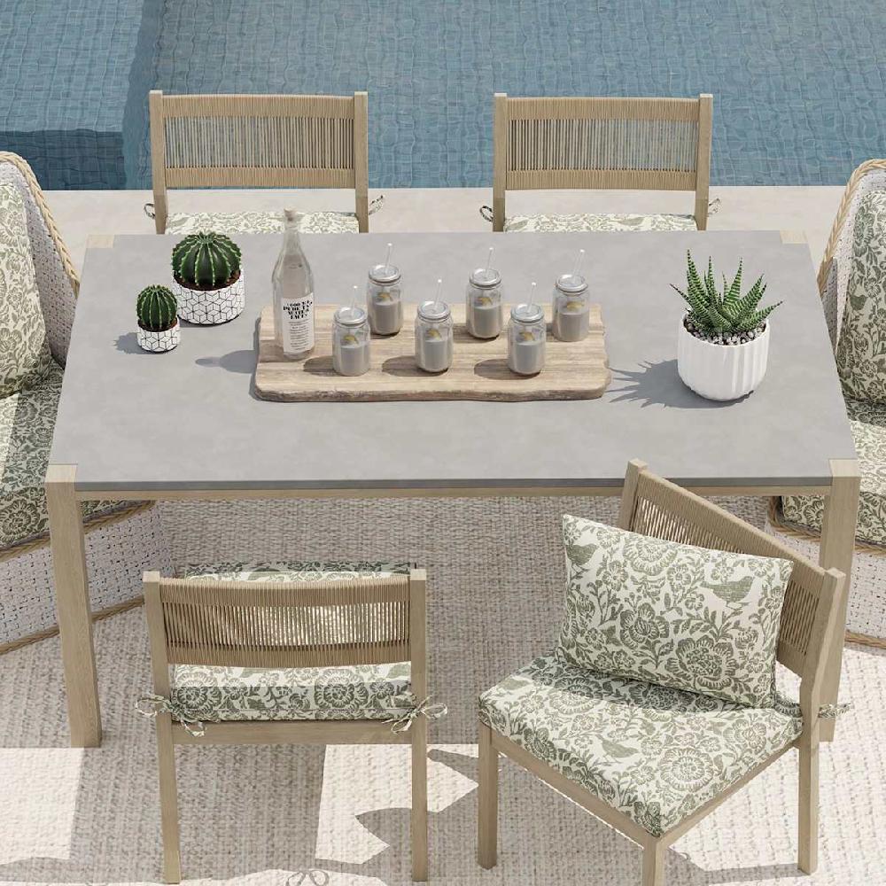 At Home Endive Floral Lumbar Outdoor Throw Pillow 14x20