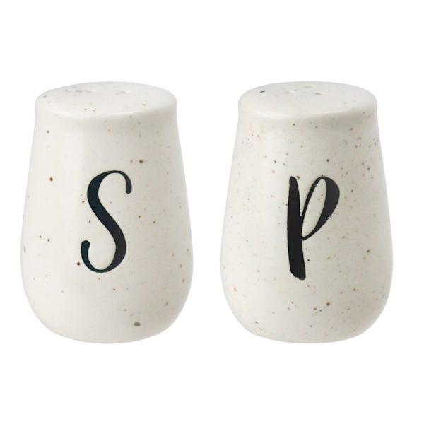 at home Farmhouse Speckled Stoneware Salt & Pepper Shaker Set