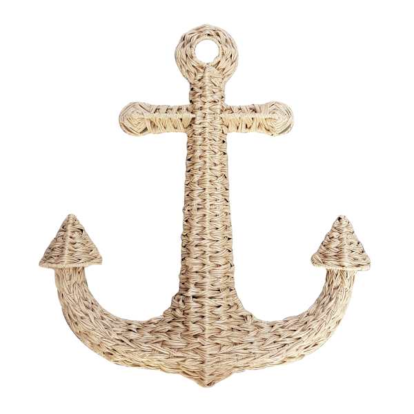 at home Faux Wicker Anchor Hanging Outdoor Wall Decor 22x28