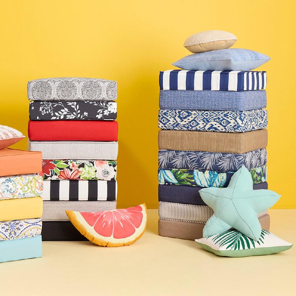 At Home Fiddlestix Linen Premium Outdoor Deep Seat Cushion