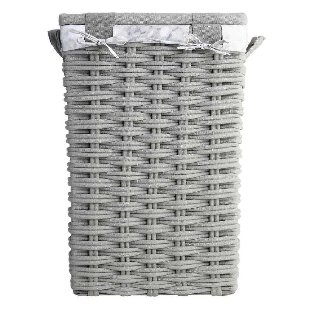 At Home Floor Standing Laundry Hamper With Printed Marble Liner Large