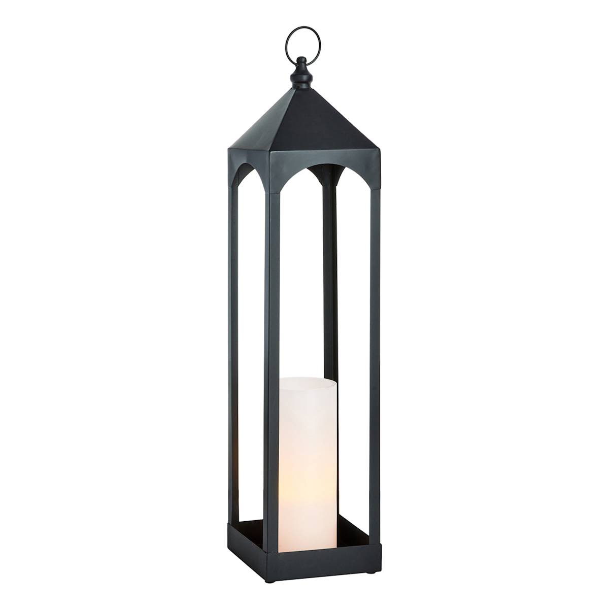 At Home Found & Fable Oversized Black Metal Floor Lantern Large