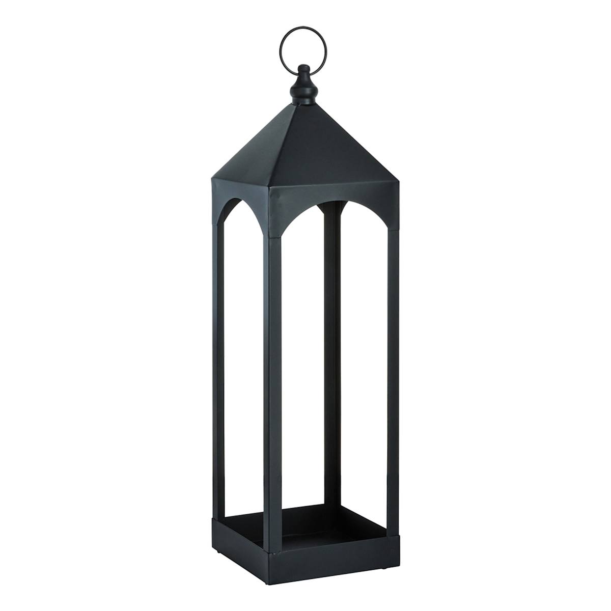 At Home Found & Fable Oversized Black Metal Floor Lantern Medium