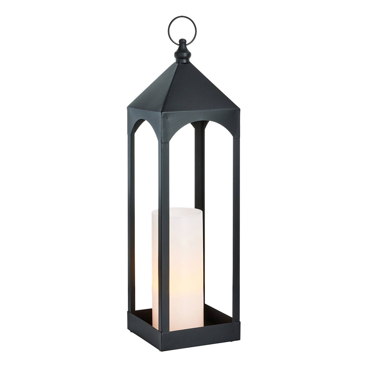 At Home Found & Fable Oversized Black Metal Floor Lantern Medium