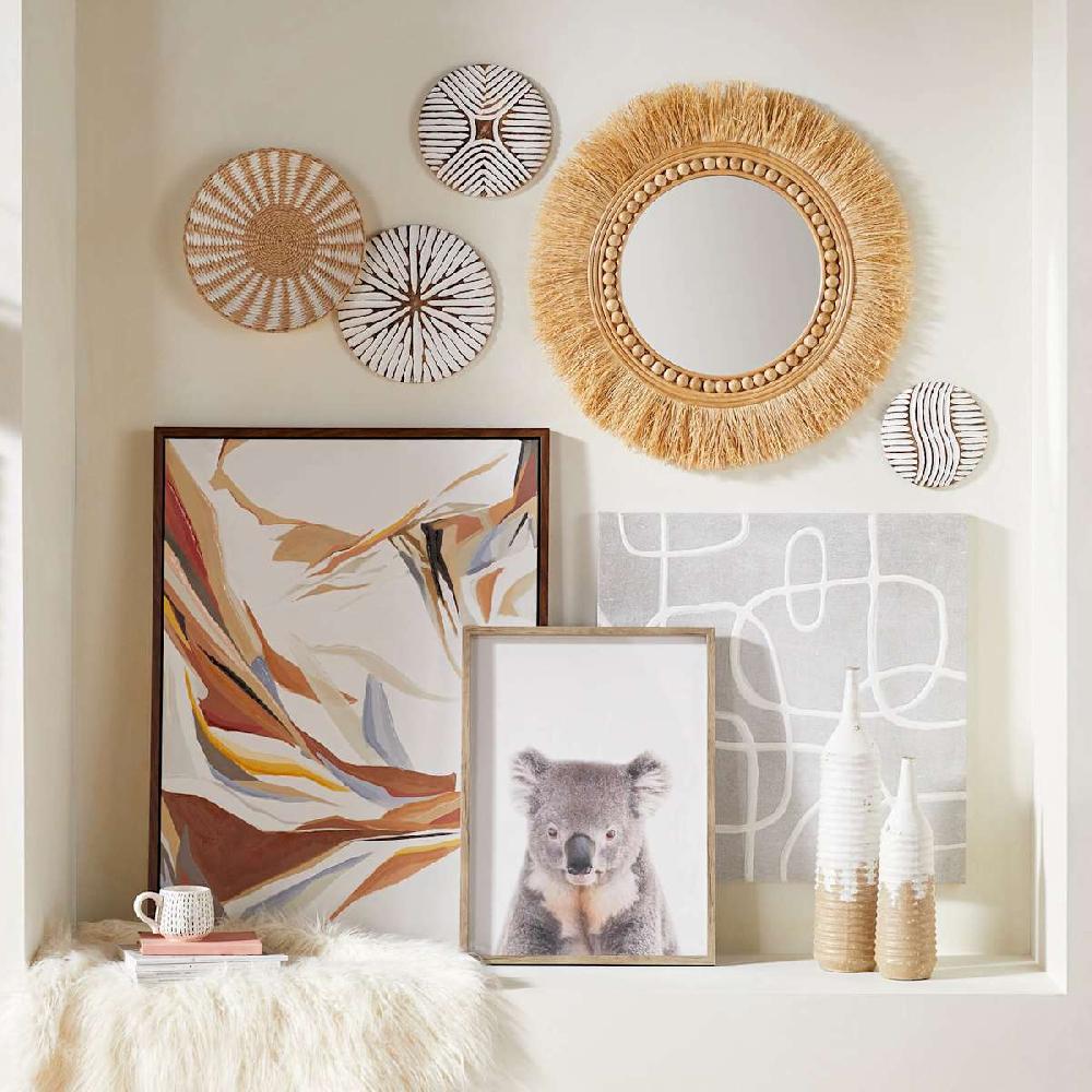 At Home Found & Fable Woven Decorative Wall Basket 14"