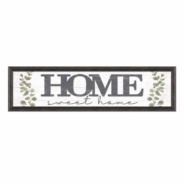 at home Framed Home Sweet Home Textured Wall Sign 8x30