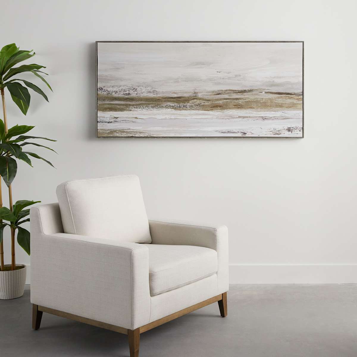 At Home Framed Landscape Abstract Canvas Wall Art 60x28