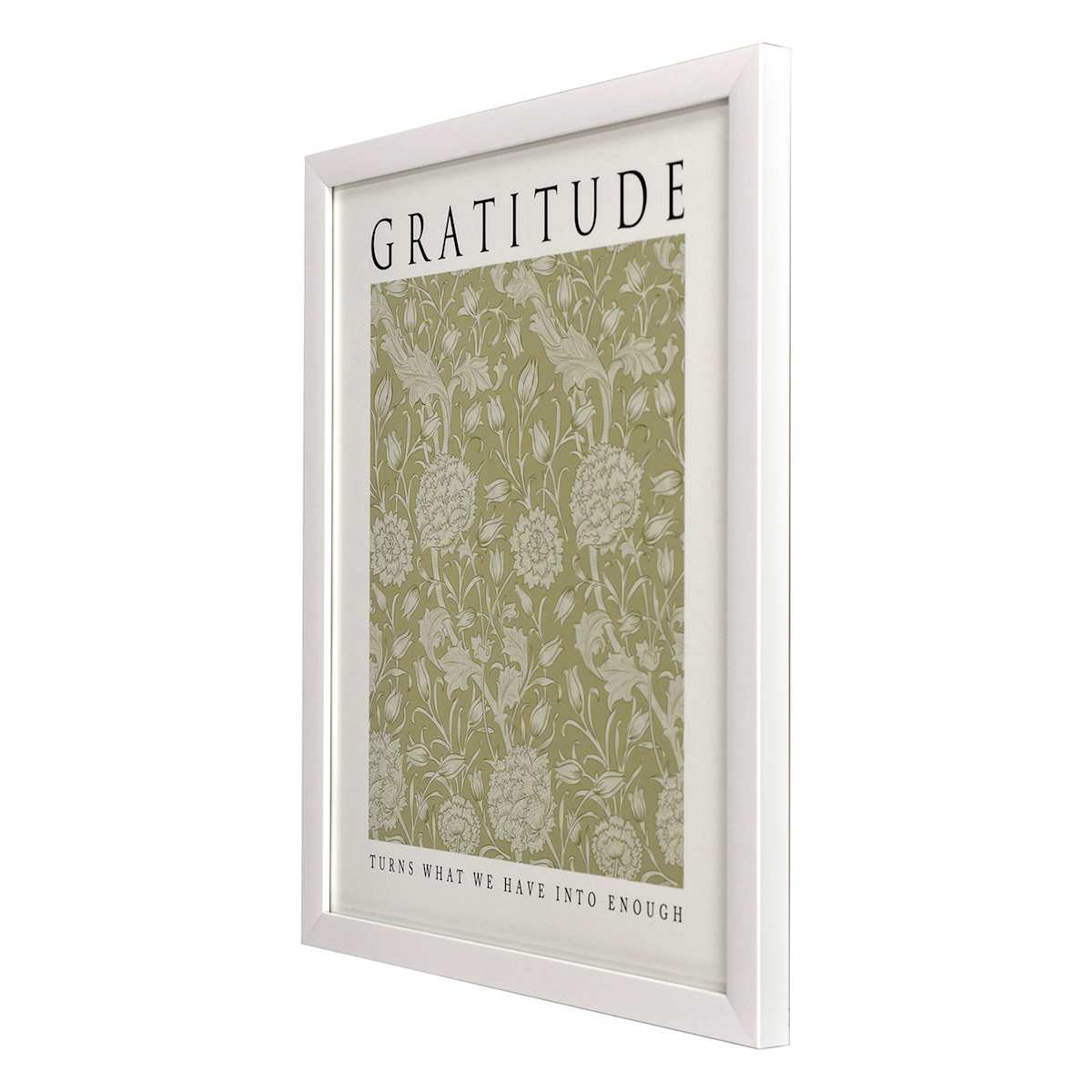 At Home Glass Framed Gratitude Print Wall Art 13x17