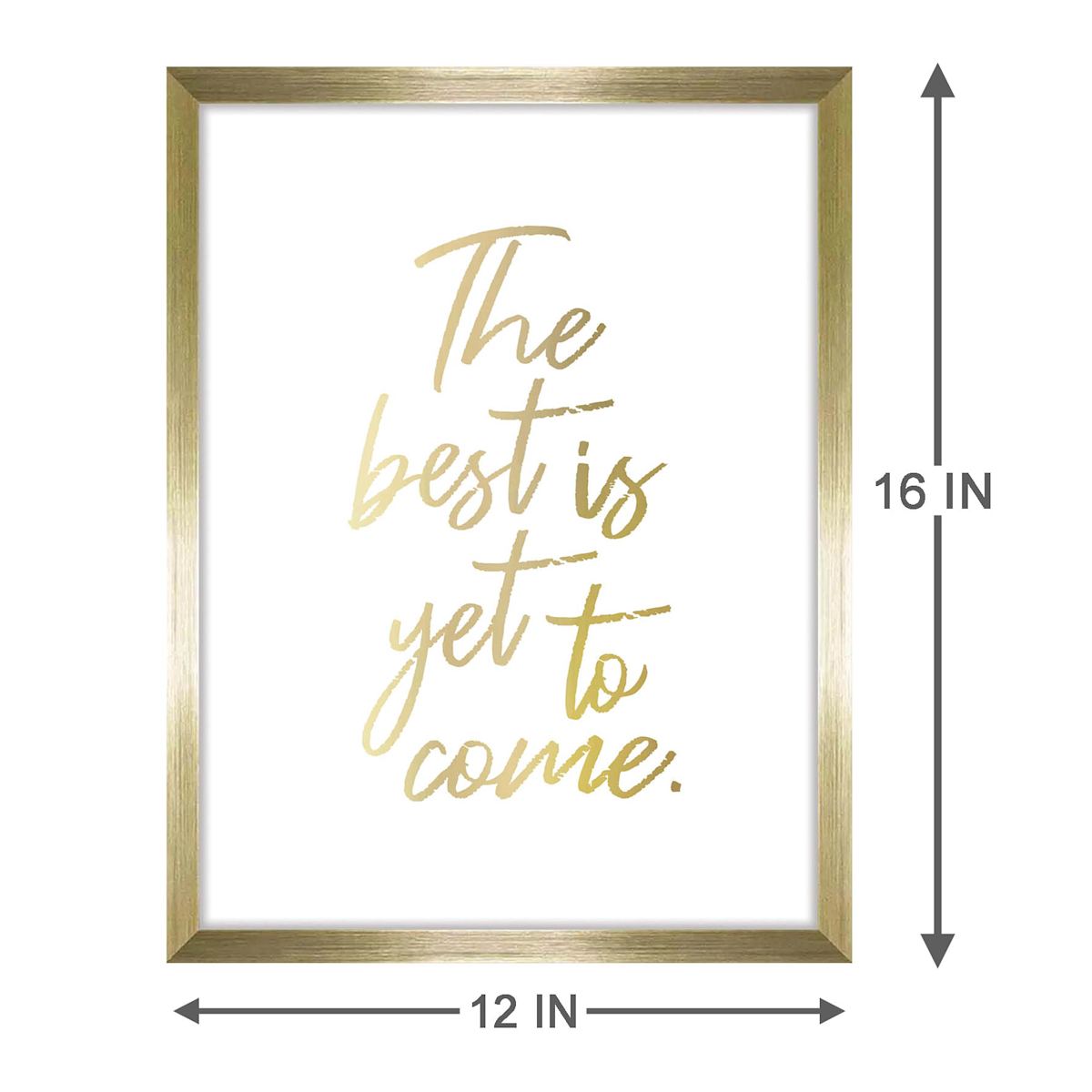At Home Glass Framed The Best Is Yet To Come Wall Sign 12x16