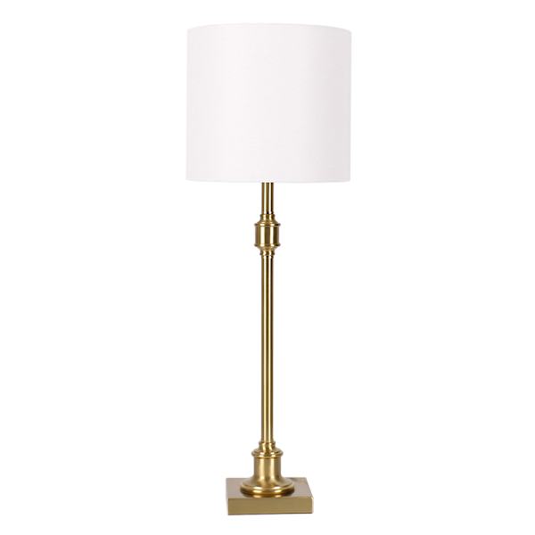 at home Gold Metal Buffet Large Table Lamp with Shade 29"