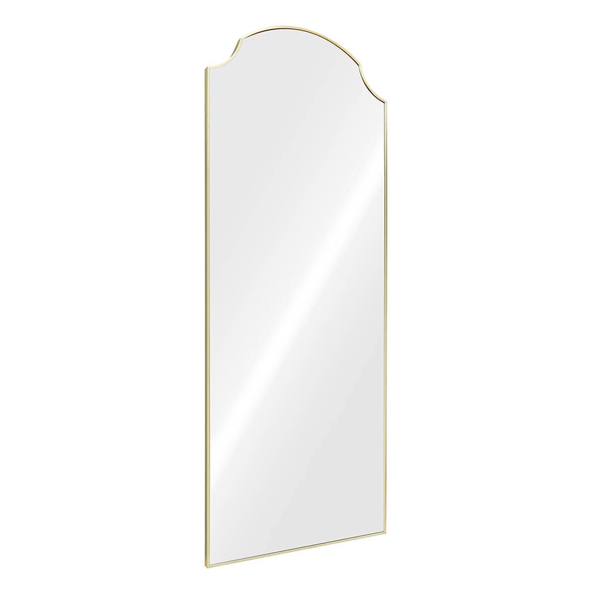 At Home Gold Scalloped Aluminum Leaner Mirror 27x70