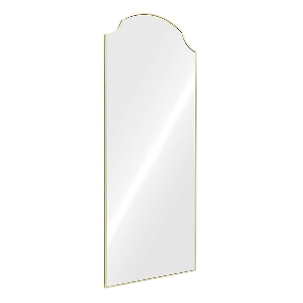 at home Gold Scalloped Aluminum Leaner Mirror 27x70