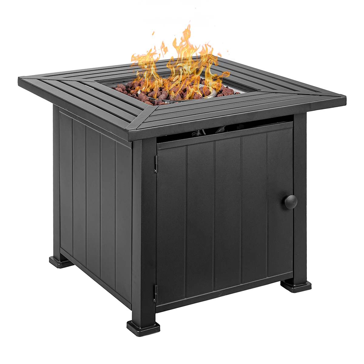 At Home Grammercy Gas Fire Pit Table Stainless Steel Burner 50000 Btu 30"