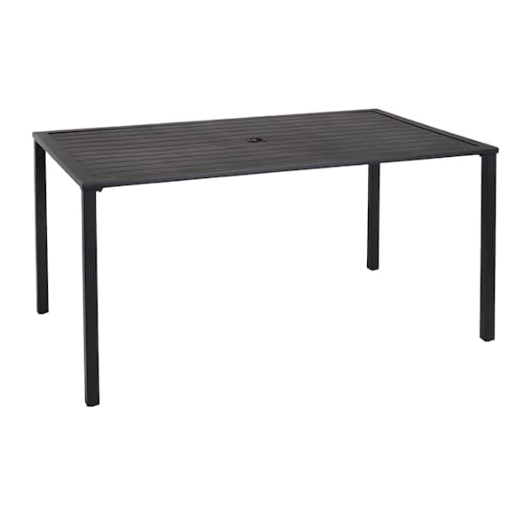 at home Grammercy Rectangle Patio Dining Table Black