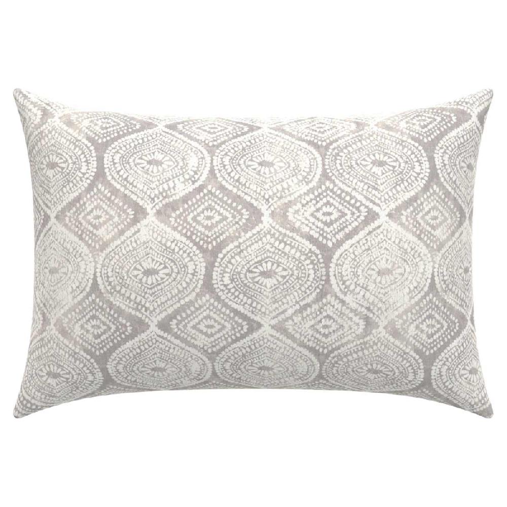 At Home Gray Patna Geo Lumbar Outdoor Throw Pillow 14x20