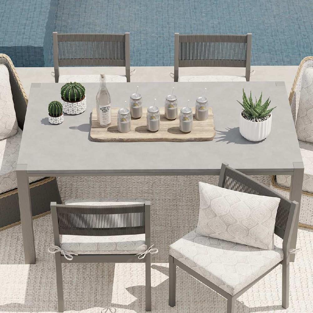 At Home Gray Patna Geo Lumbar Outdoor Throw Pillow 14x20