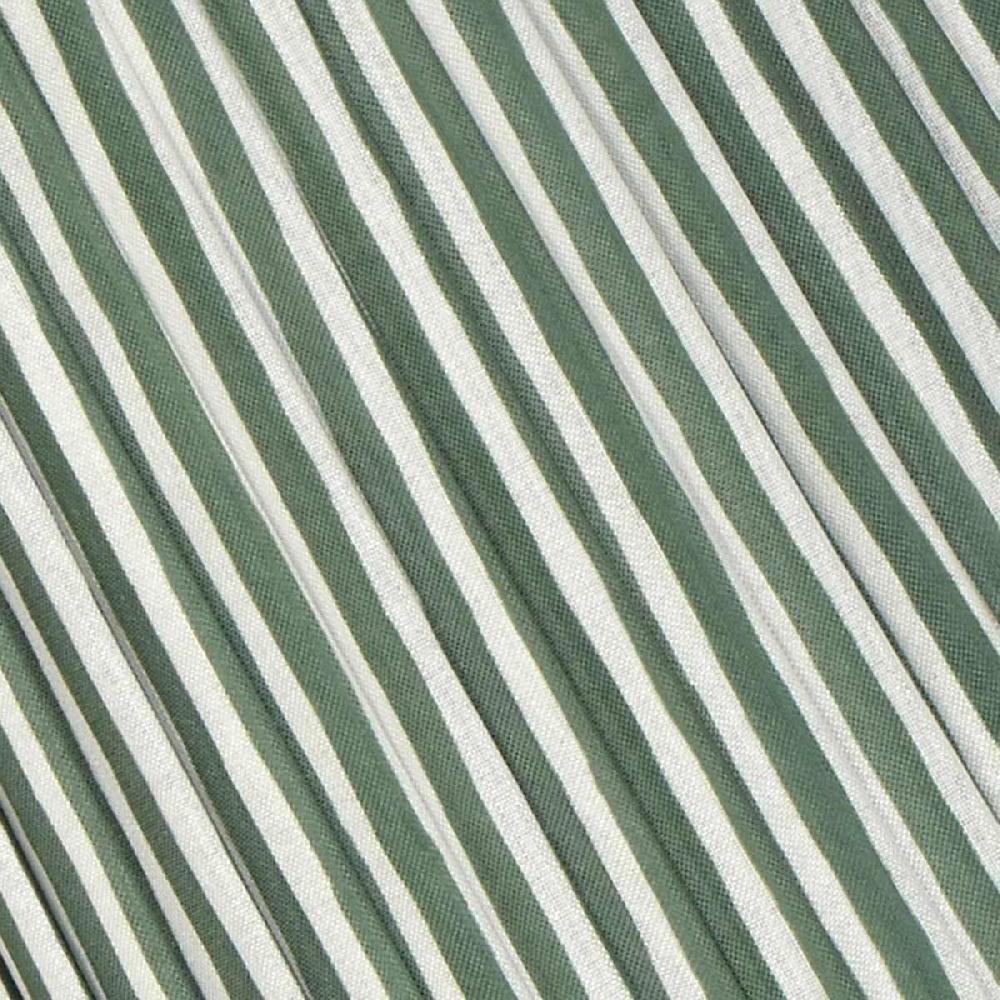 At Home Green Striped Pleated Medium Lamp Shade 13x15x10