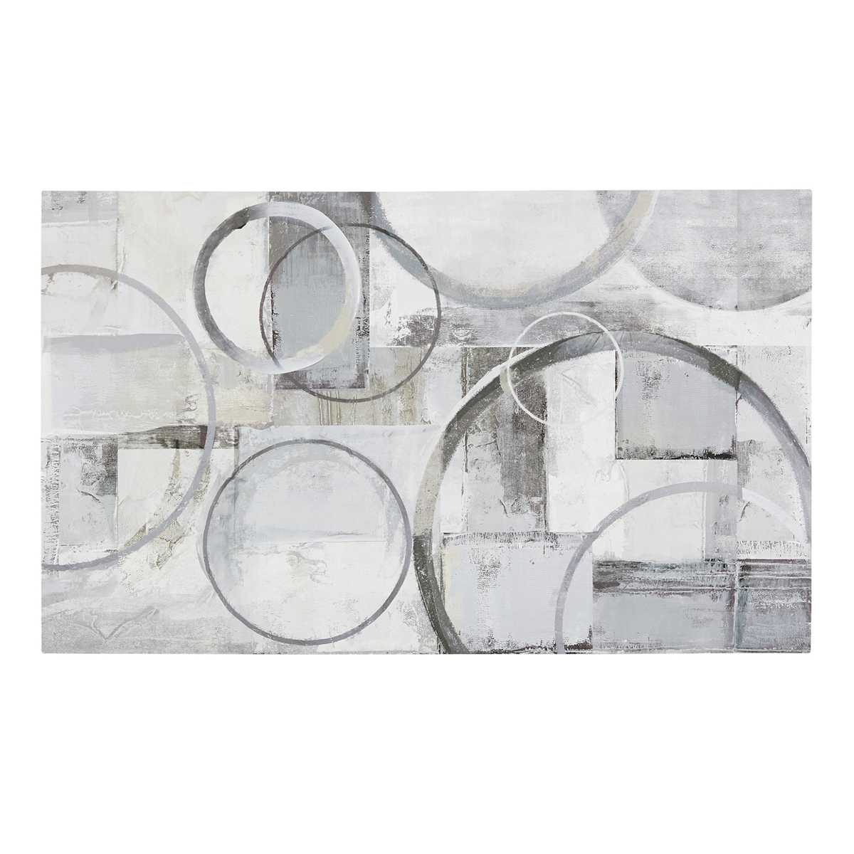 At Home Grey Abstract Printed Canvas Wall Art 30x60