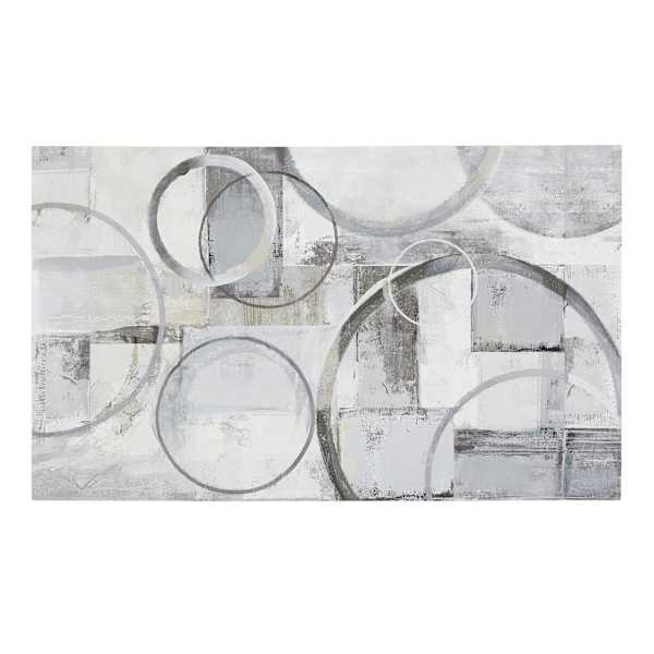 at home Grey Abstract Printed Canvas Wall Art 30x60
