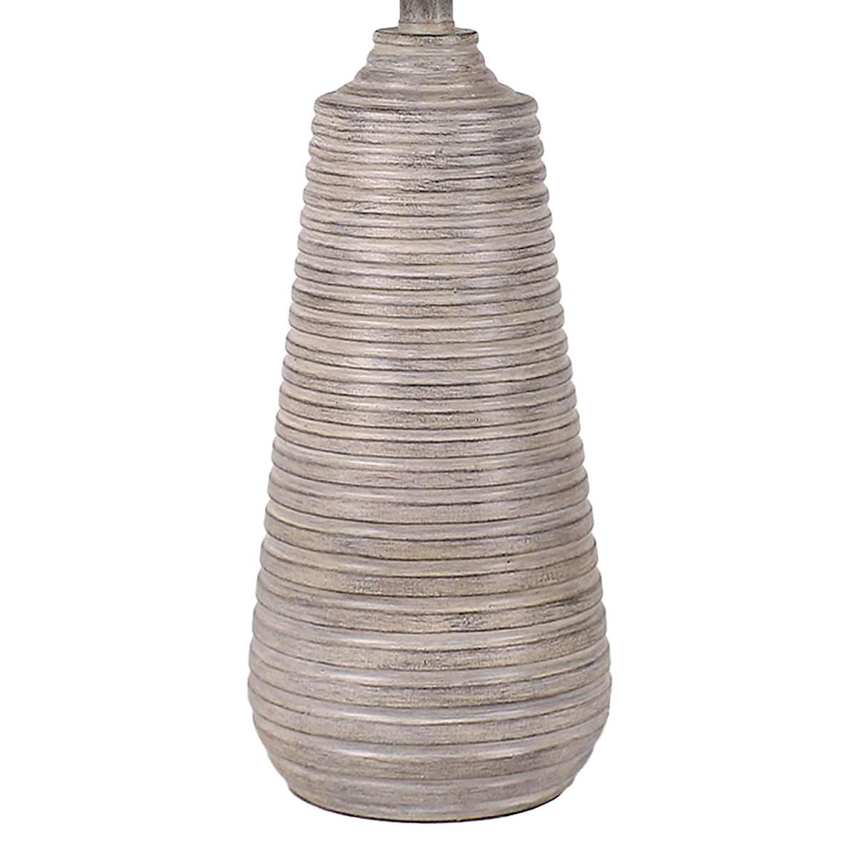 At Home Grey Ribbed Distressed Medium Table Lamp With Shade 26"