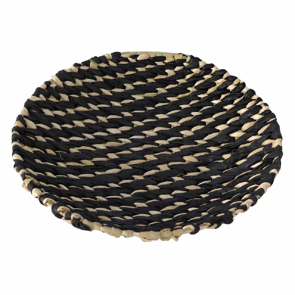 At Home Handwoven Rattan Decorative Round Wall Basket 13"