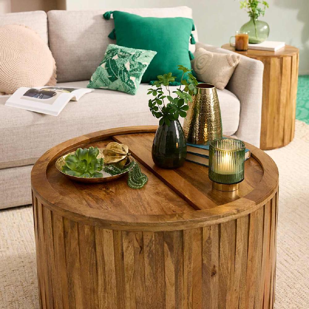 At Home Havana Coffee Table With Natural Mango Wood Finish