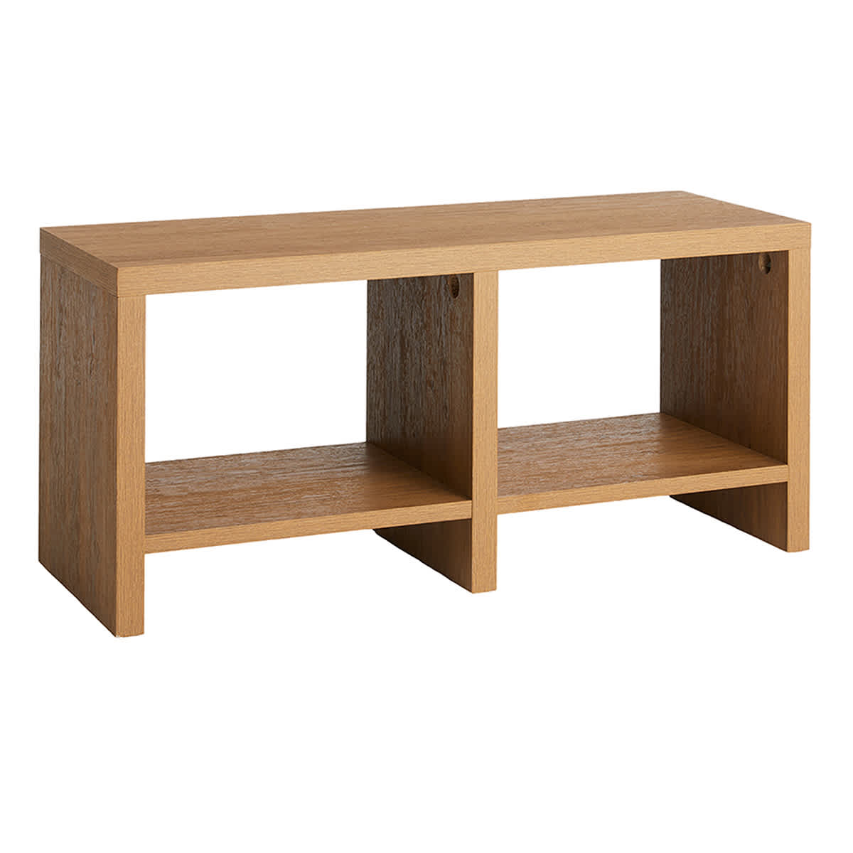 At Home Hazel Cube Storage Bench - Rustic Natural Finish