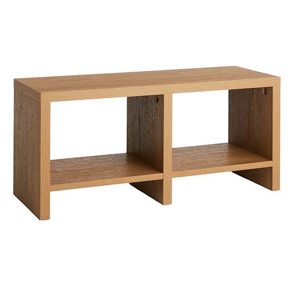 at home Hazel Cube Storage Bench - Rustic Natural Finish