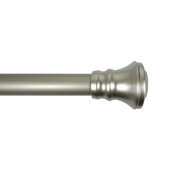 at home Holly 1" Nickel Finish Tension Shower Rod 41-72"
