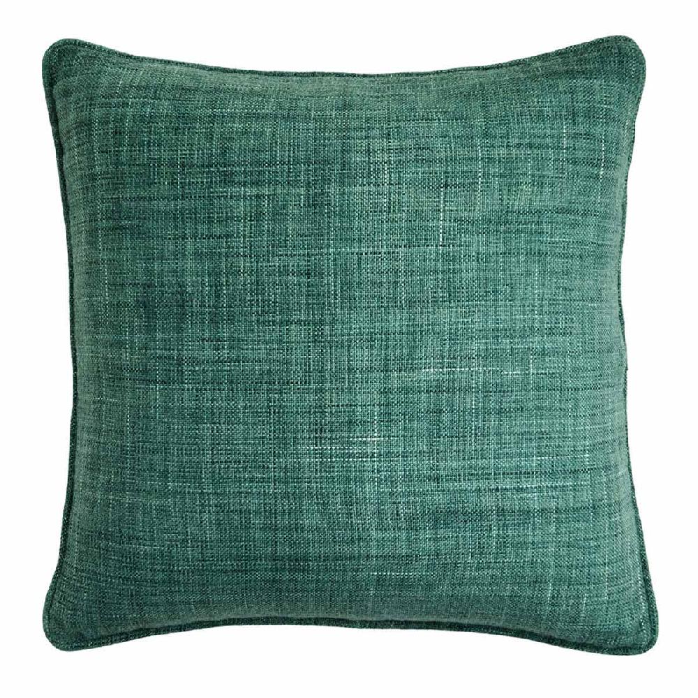 At Home Honeybloom Dark Green Solid Woven Outdoor Throw Pillow 18"