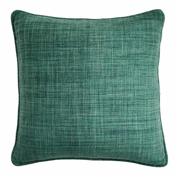 at home Honeybloom Dark Green Solid Woven Outdoor Throw Pillow 18"