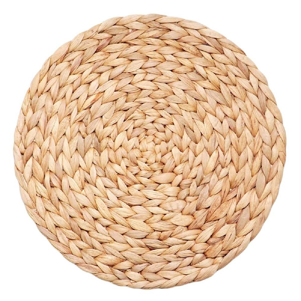 At Home Honeybloom Natural Round Water Hyacinth Placemat