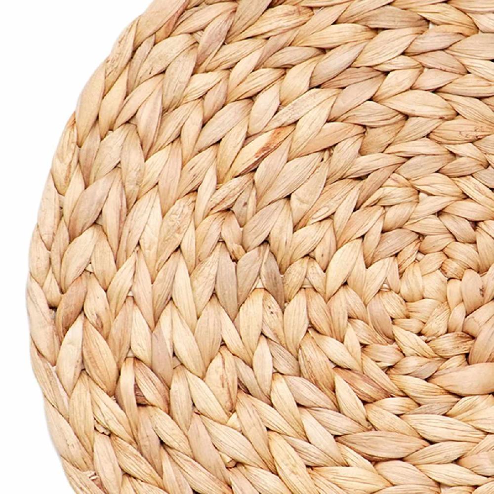 At Home Honeybloom Natural Round Water Hyacinth Placemat