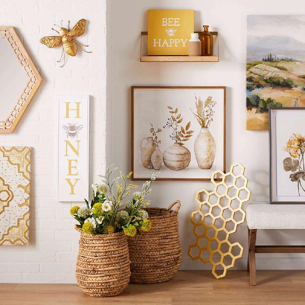 At Home Honeybloom Natural Water Hyacinth Storage Basket Large